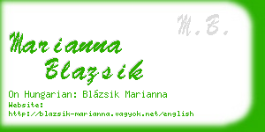 marianna blazsik business card